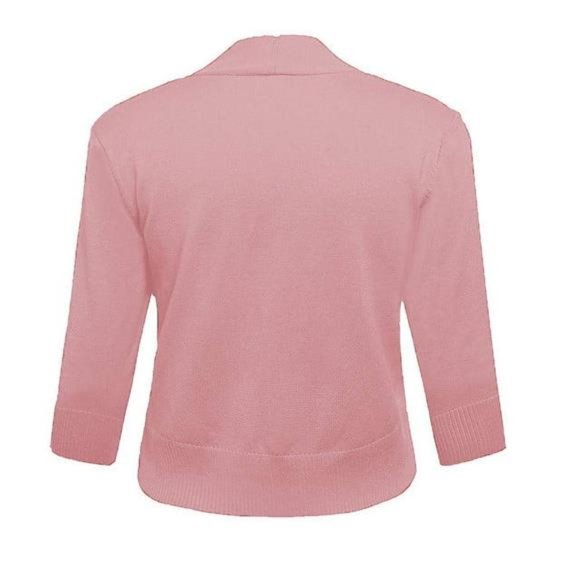 Women's Sleeve Cropped Cardigans Jackets Open Front Short Shrugs for Dresses - Picture 2 of 8